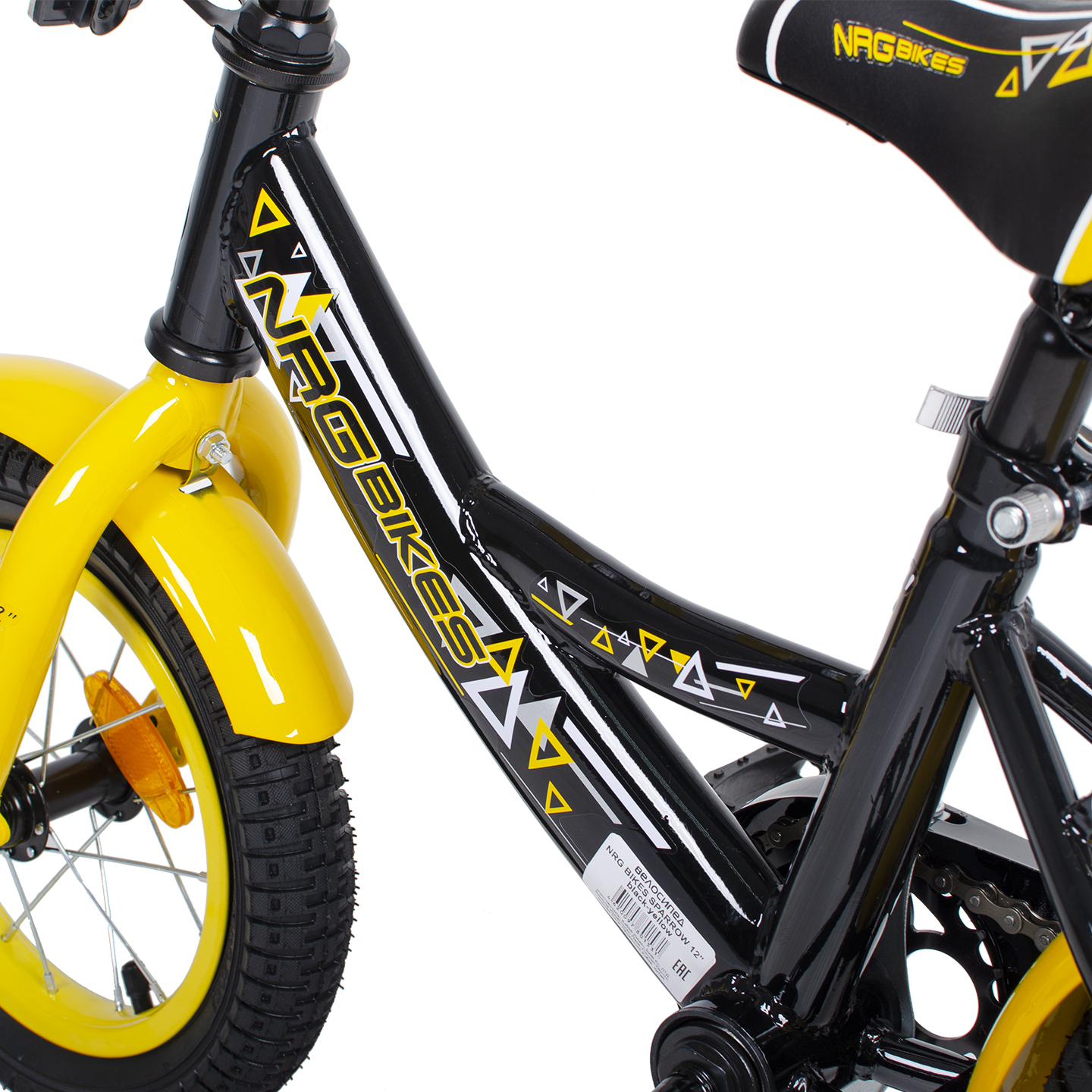 Велосипед NRG BIKES Sparrow 12 black-yellow - фото 19