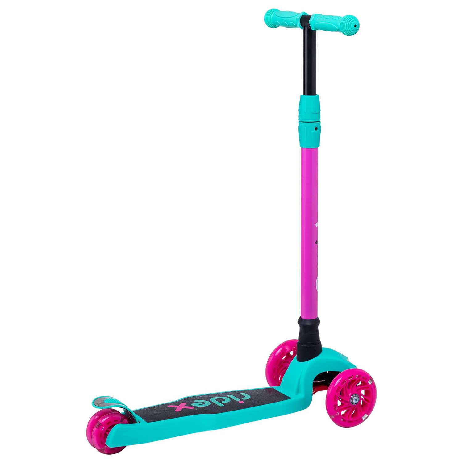 Самокат RIDEX трехколесный 3 wheels scooter Chip 120/80 pink/mint - фото 2