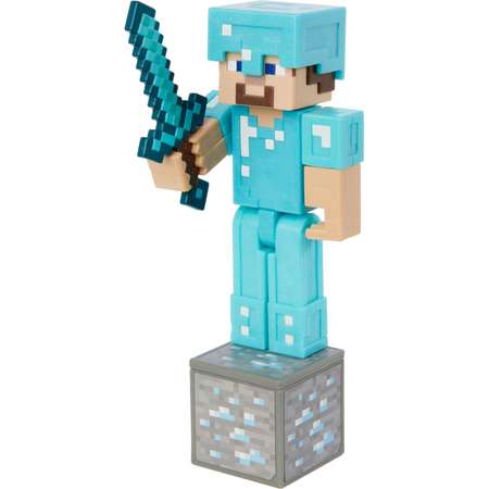 Фигурка Minecraft Стив в алмазной броне с аксессуарами GCC20