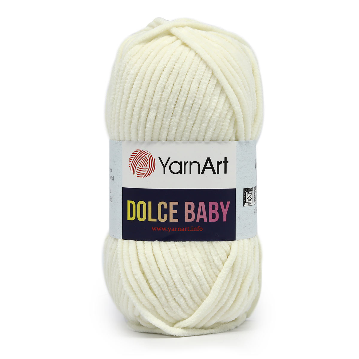 Пряжа для вязания YarnArt Dolce Baby 50 гр 85 м микрополиэстер плюшевая 5 мотков 745 молочный - фото 6