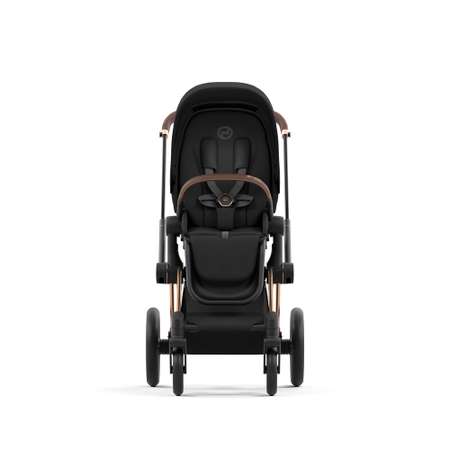 Коляска Cybex Priam IV Rosegold 2в1 Sepia Black в комплекте со спальным блоком Lux Carry Cot