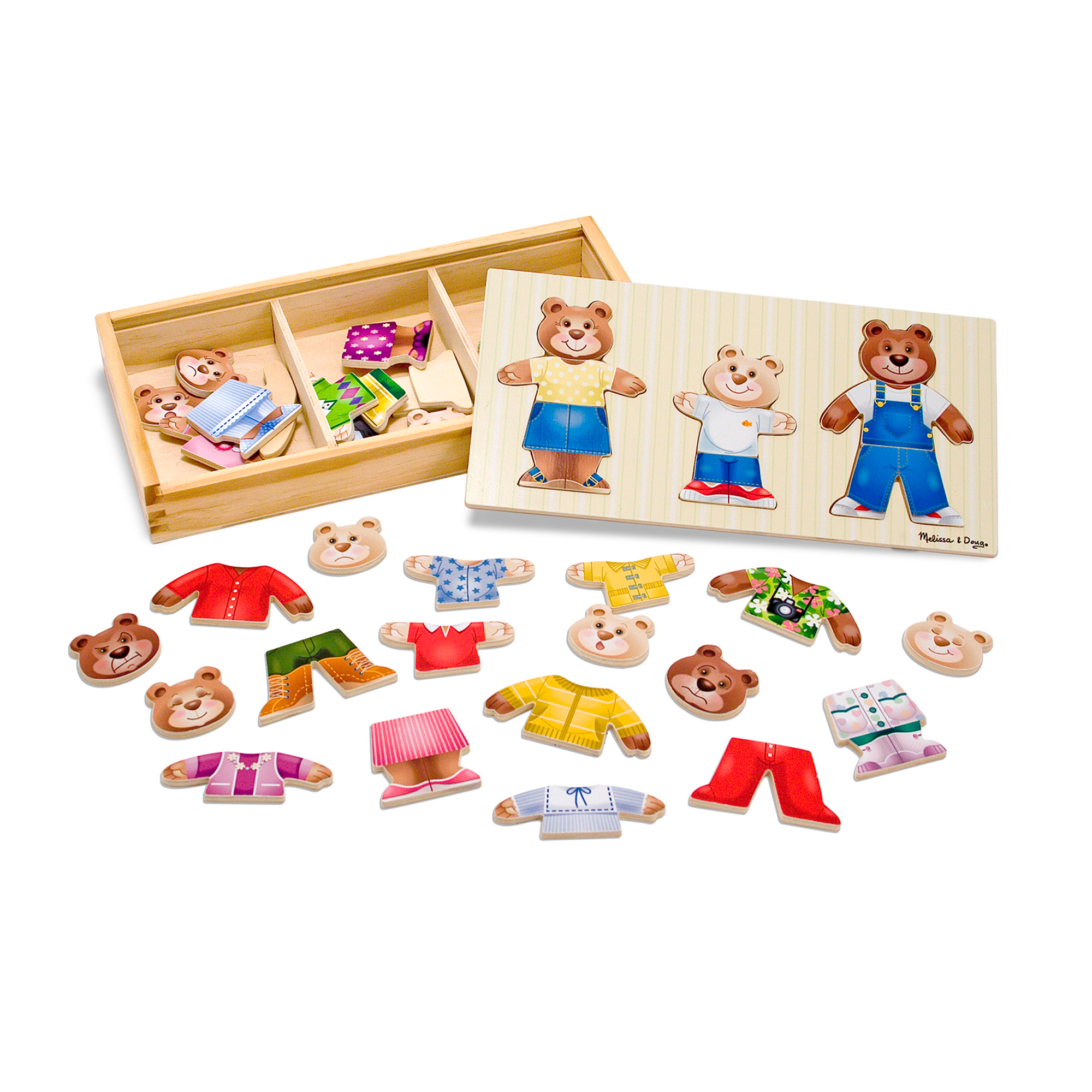 Игровой набор Melissa and Doug Переодень семью мишек - фото 1