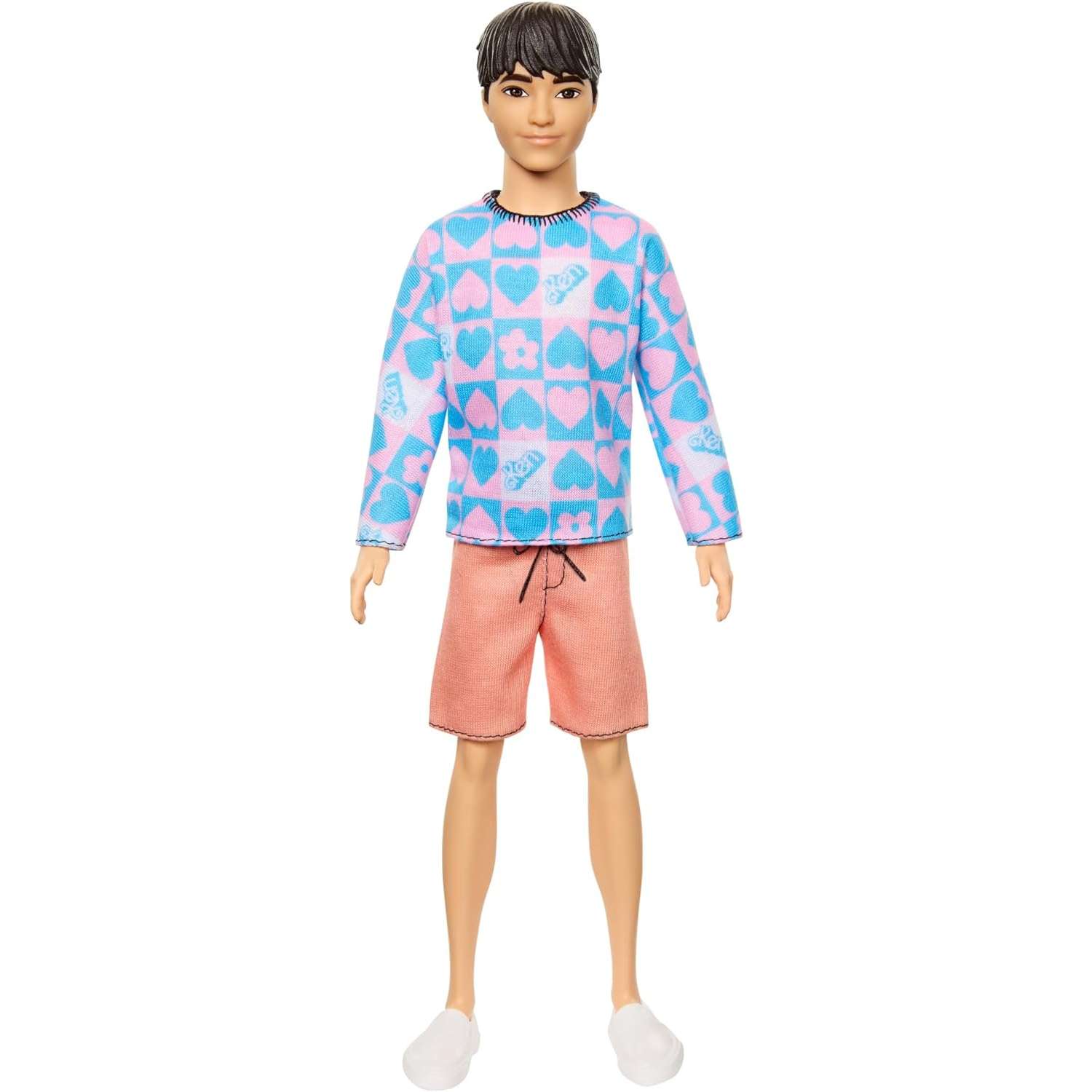 Кукла Barbie Fashionista Ken голубой и розовый свитер HRH24 HRH24 - фото 1