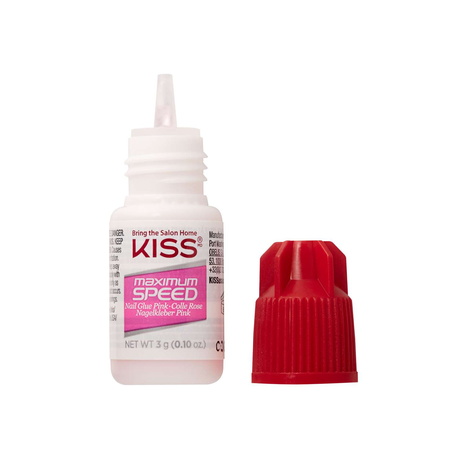 Клей для ногтей Kiss супер крепкий Розовый 3g KBGL03C - фото 3