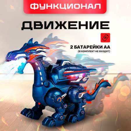 Робот-динозавр SHARKTOYS звук световые эффекты пар