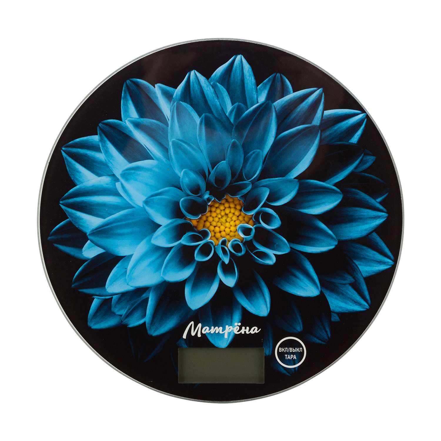 Весы кухонные электронные Матрена MA-197 до 7 кг голубой цветок - фото 1