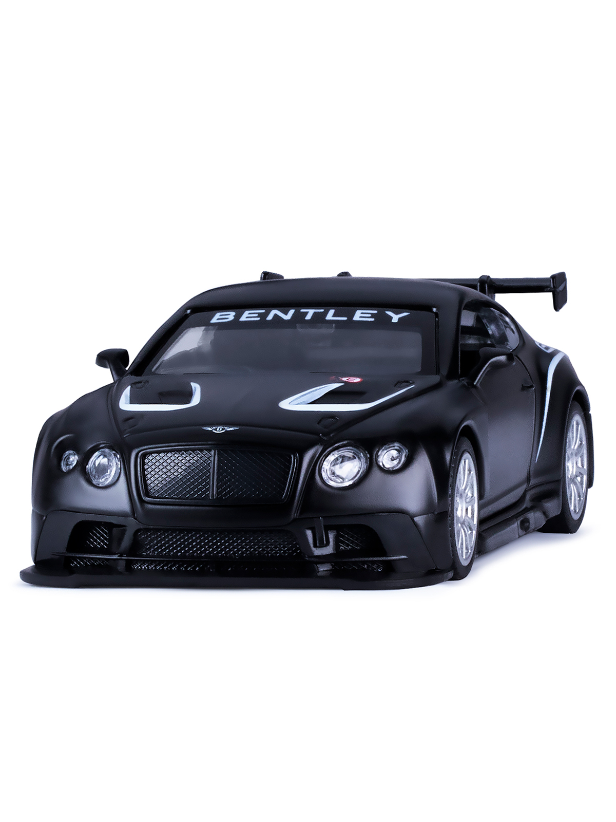 Машинка металлическая АВТОпанорама игрушка детская 1:43 Bentley Continental GT3 черный инерционная JB1251556 - фото 9