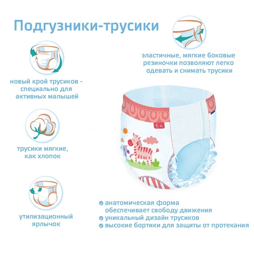 Трусики BabyGo 36 шт. XL 16-25 кг - фото 2