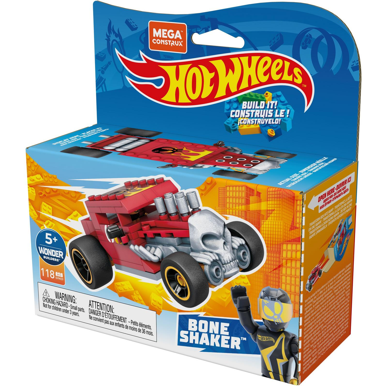 Конструктор Mega Construx Hot Wheels Машинка гоночная Боун Шейкер GVM29 - фото 4