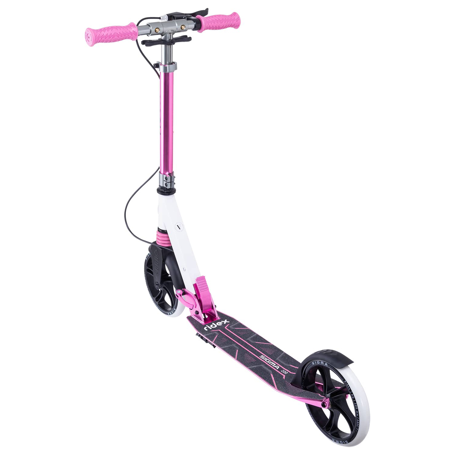 Самокат RIDEX двухколесный Scooter 2 wheels Sigma 200 white/violet - фото 2