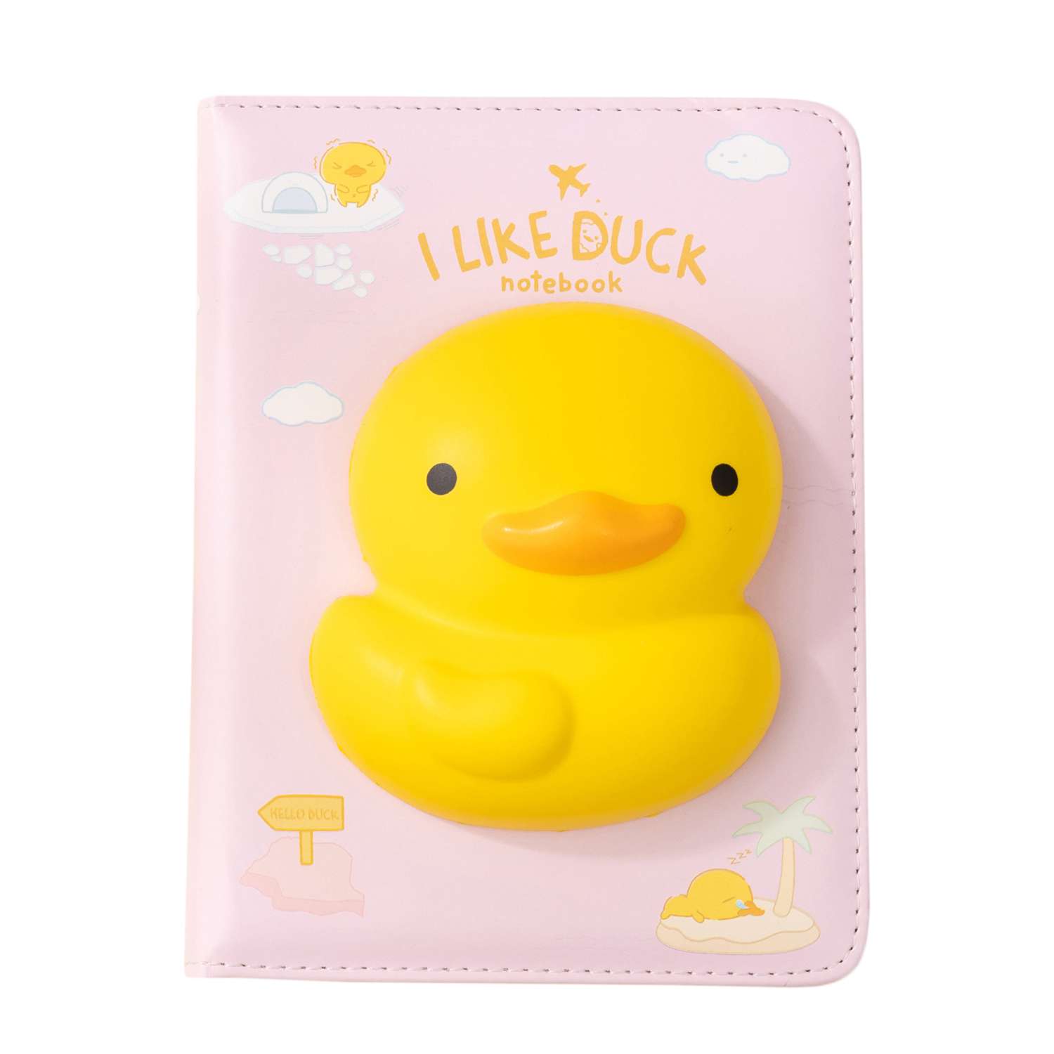 Блокнот со сквишем Михи-Михи уточка I Like Duck формат А5 розовый - фото 1