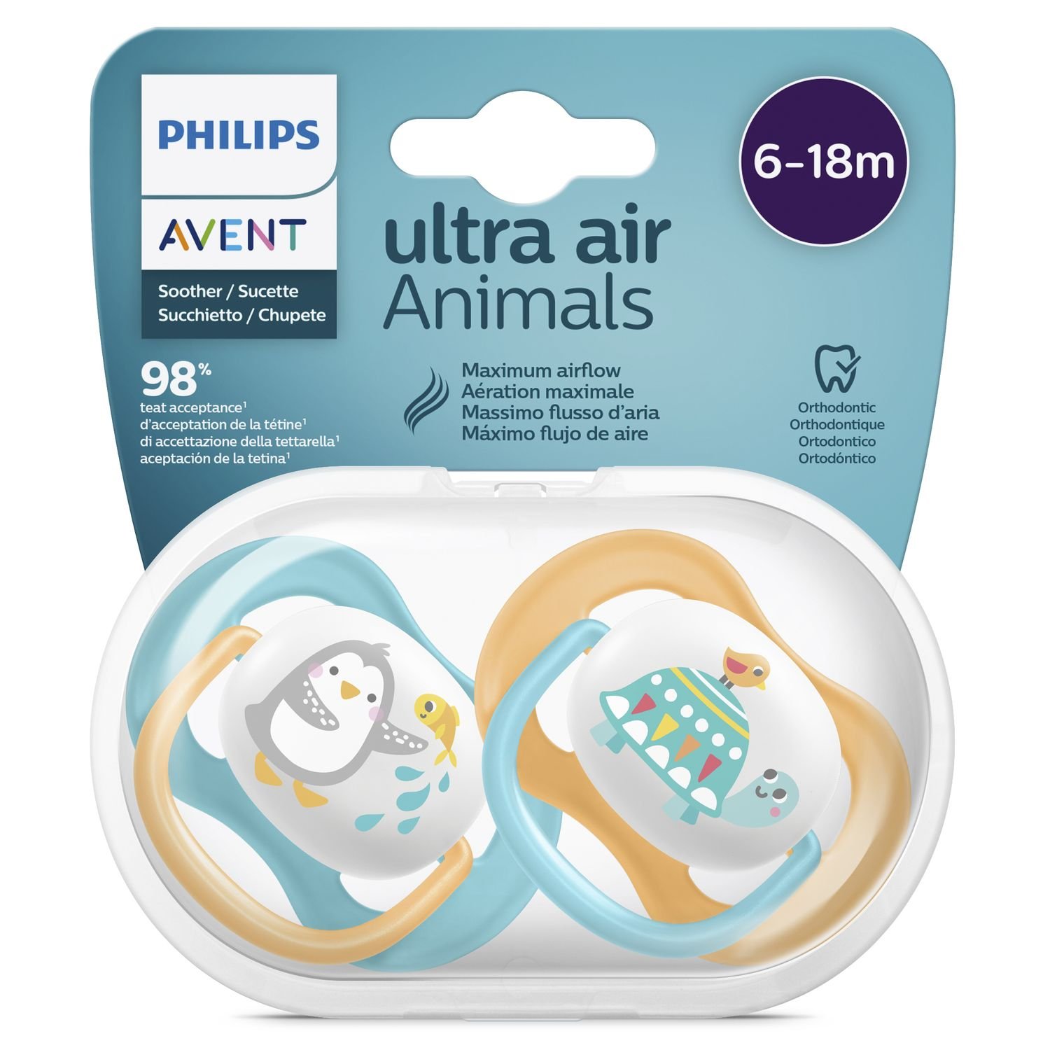 Пустышка Philips Avent Ultra Air с 6 до 18месяцев 2шт SCF080/07 - фото 14