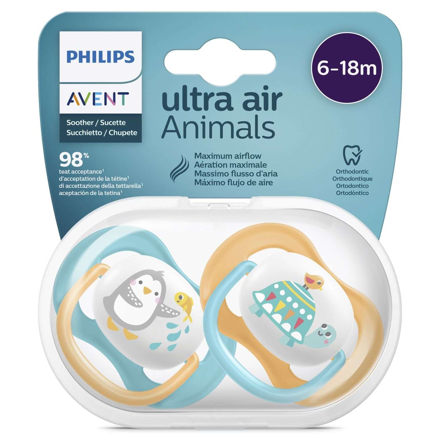 Пустышка Philips Avent Ultra Air с 6 до 18месяцев 2шт SCF080/07 - фото 12