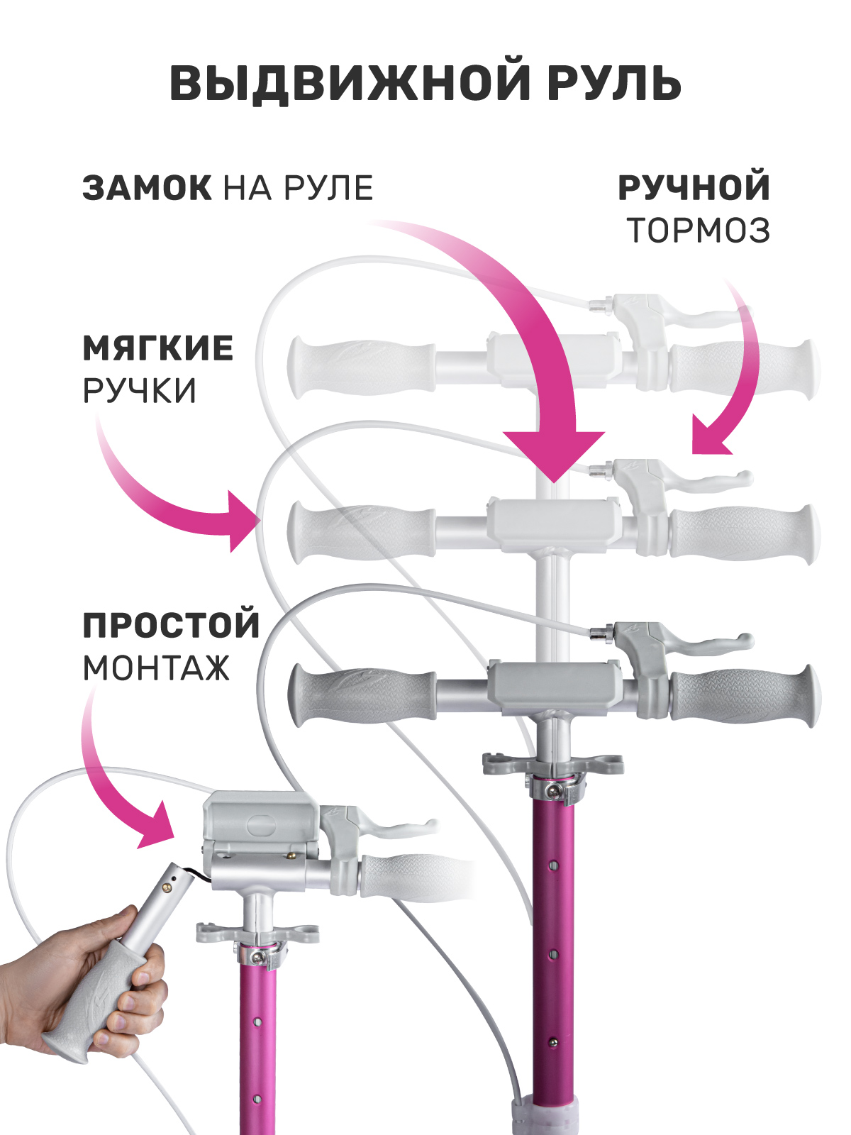 Самокат двухколесный складной CITYRIDE 120/120 - фото 5