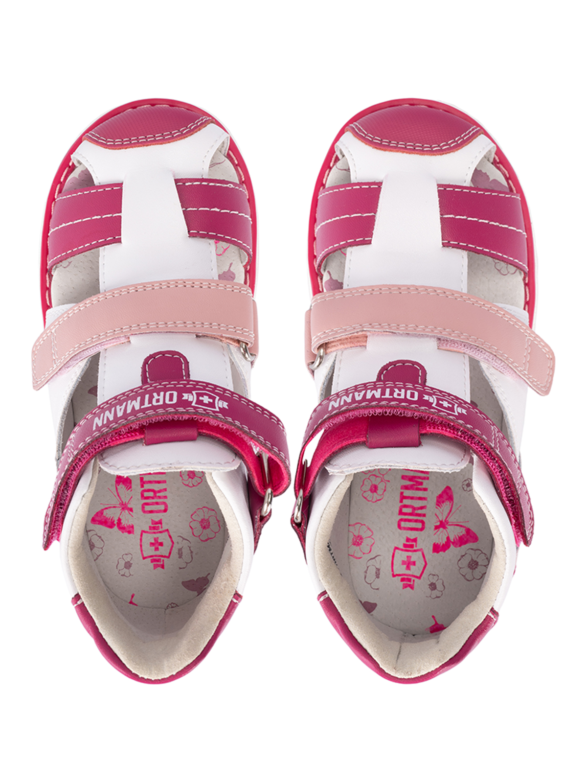 Сандалии ORTMANN kids 7.32.2_Rafaella_белый/фуксия, з/м - фото 2