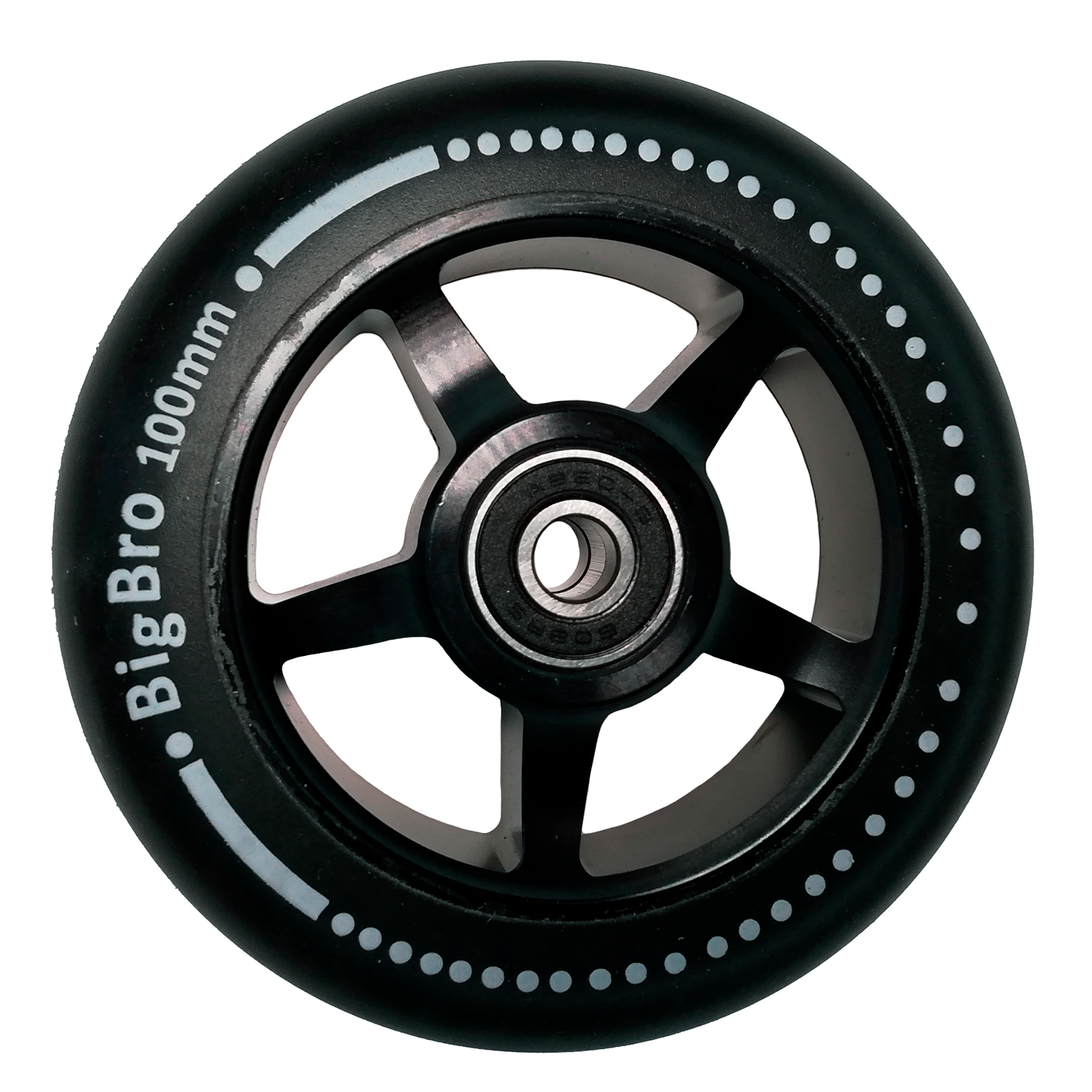 Колесо для самоката BIG BRO алюминиевое 100 мм черное - фото 1