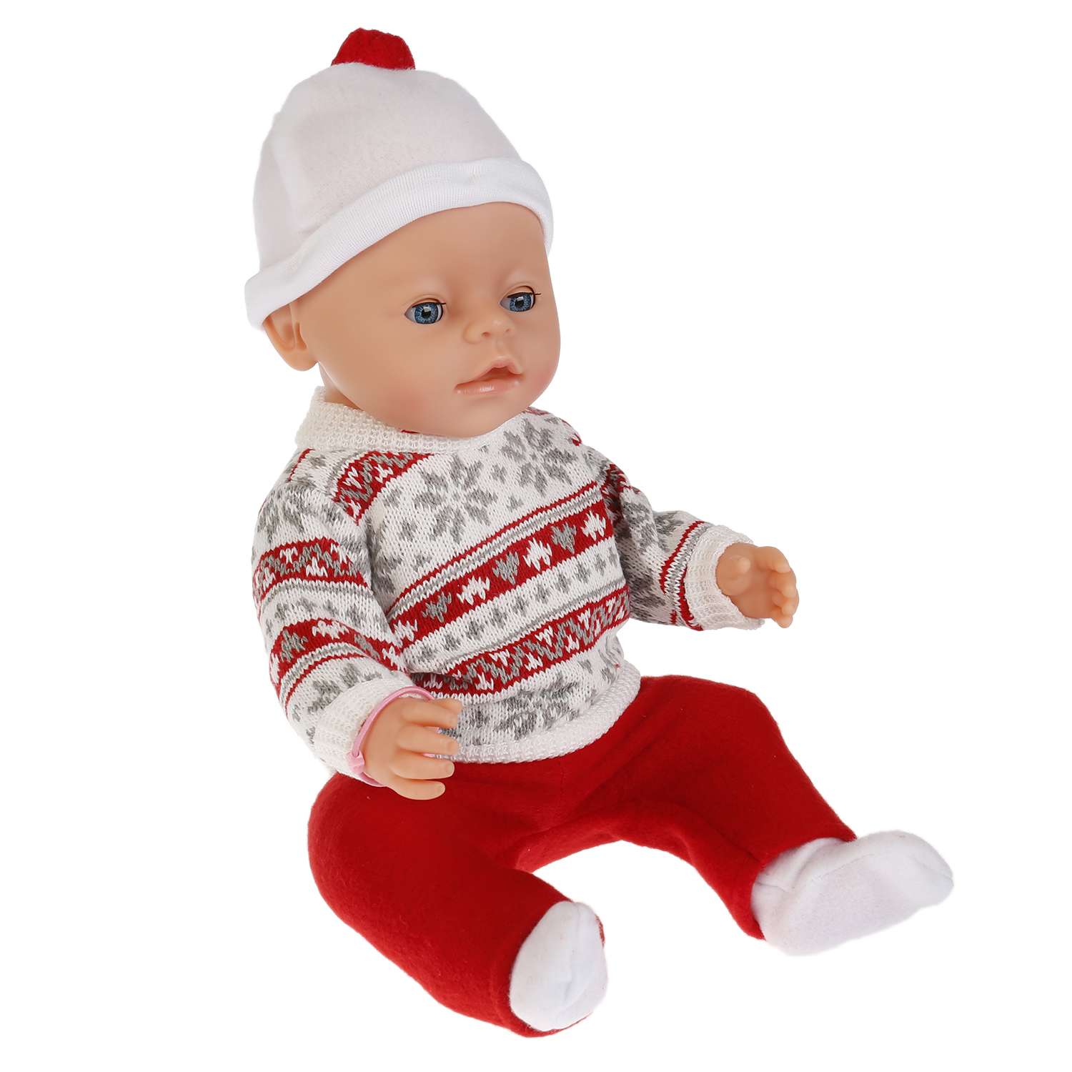 Кукла Карапуз интерактивная функциональная в красно-белом свитере 232601 232601 - фото 5
