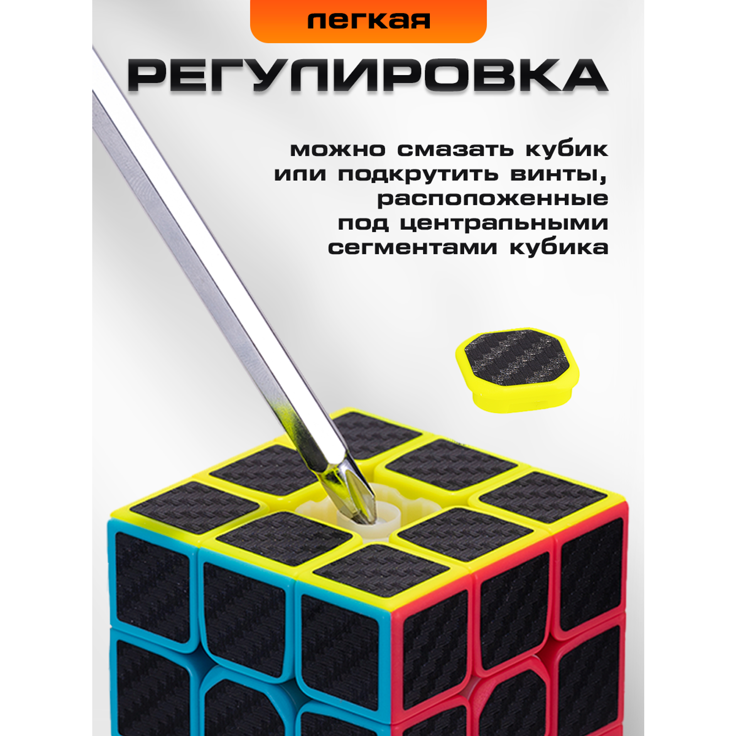 Кубик Рубика 3х3 головоломка SHANTOU карбоновый - фото 4