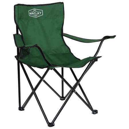 Кресло Maclay туристическое с подстаканником р. 50 х 50 х 80 см до 80 кг цвет зелёный