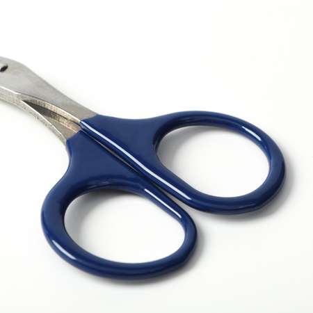 Ножницы-когтерезы Пижон изогнутые с прорезиненными ручками Отверстие 6 мм тёмно-синие