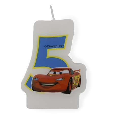 Праздничная свеча Cars Party Favors Цифра 5