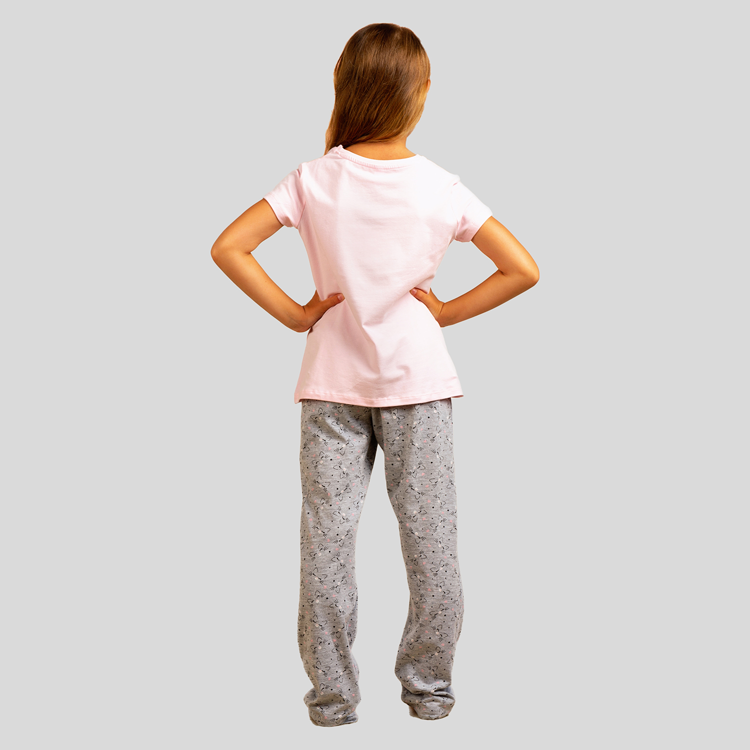 Пижама MOR MOR-1187-N/розовый-серый - фото 4
