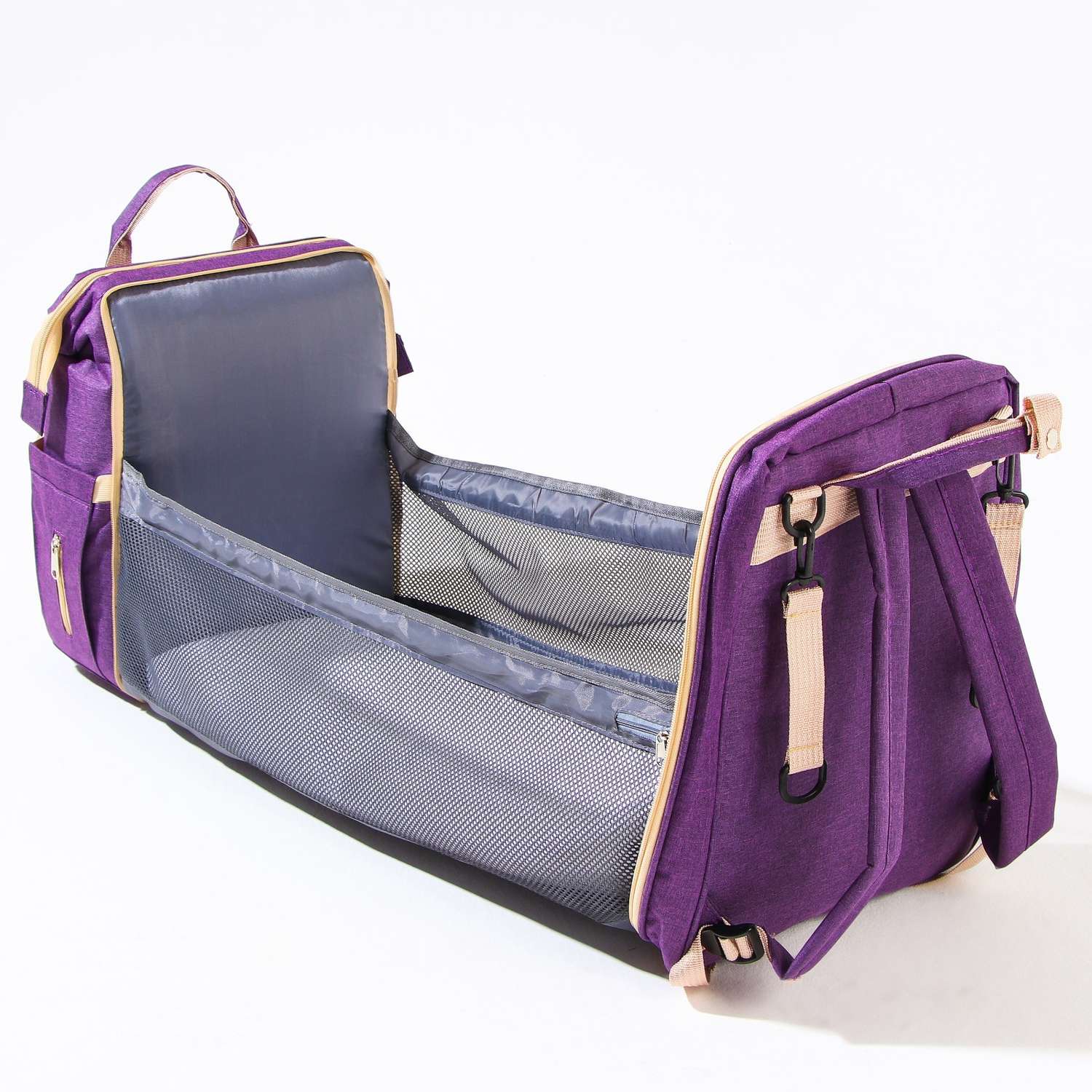 Сумка-рюкзак Sima-Land с пеленальным ковриком цвет фиолетовый - фото 4