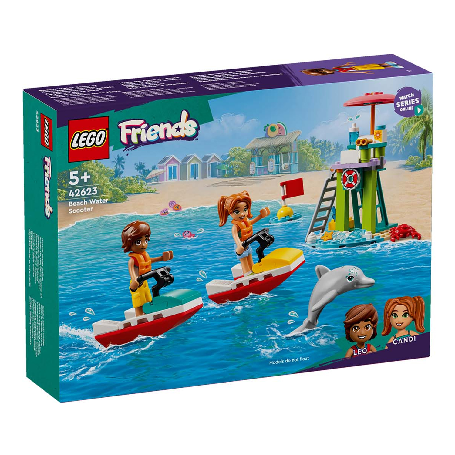 Конструктор детский LEGO Friends Пляжный водный мотоцикл - фото 10