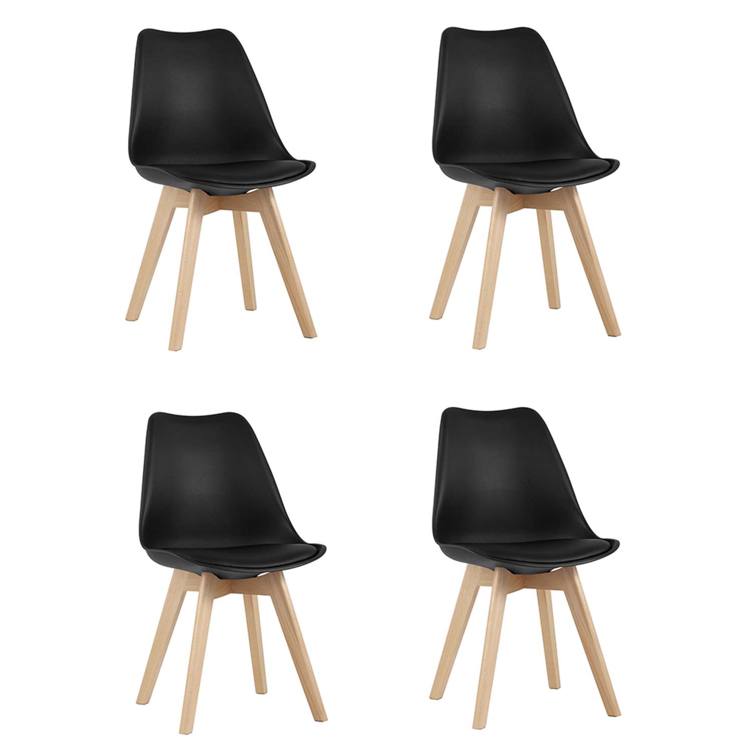 Стул Stool Group Комплект стульев для кухни 4 шт FRANKFURT NEW черный - фото 2