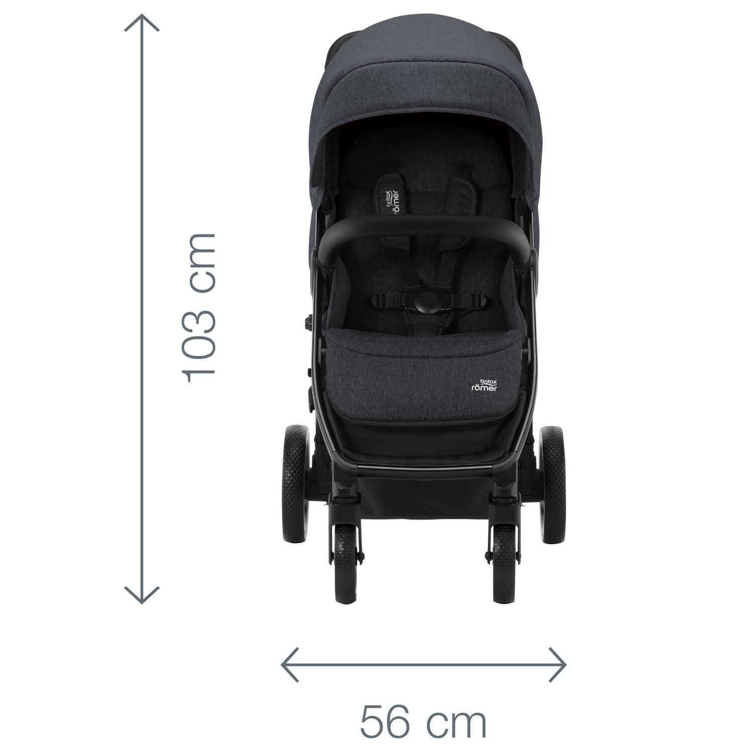 Коляска Britax Roemer B-Agile R Navy Ink-Brown - фото 10