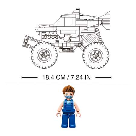 Конструктор Sluban Монстр Трак 273 детали Синий M38-B1163