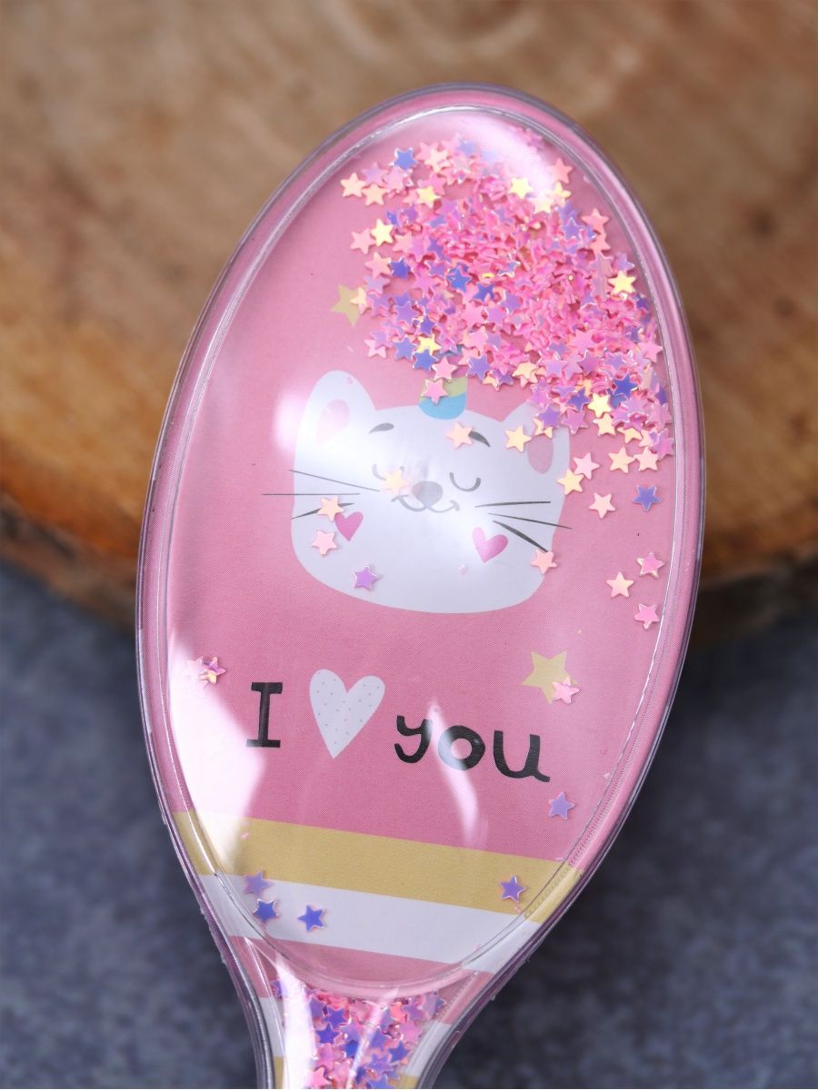 Расческа iLikeGift I love you catcorn pink - фото 3