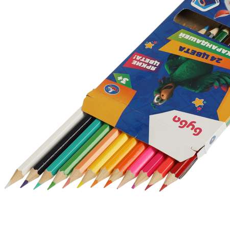 Цветные карандаши Умка Буба двусторонние 24 цвета 12 штук 329577