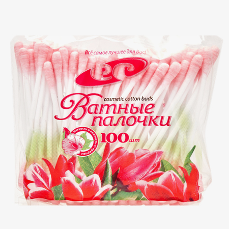 Цветные палочки косметические Емельянъ Савостинъ розовые 100 шт