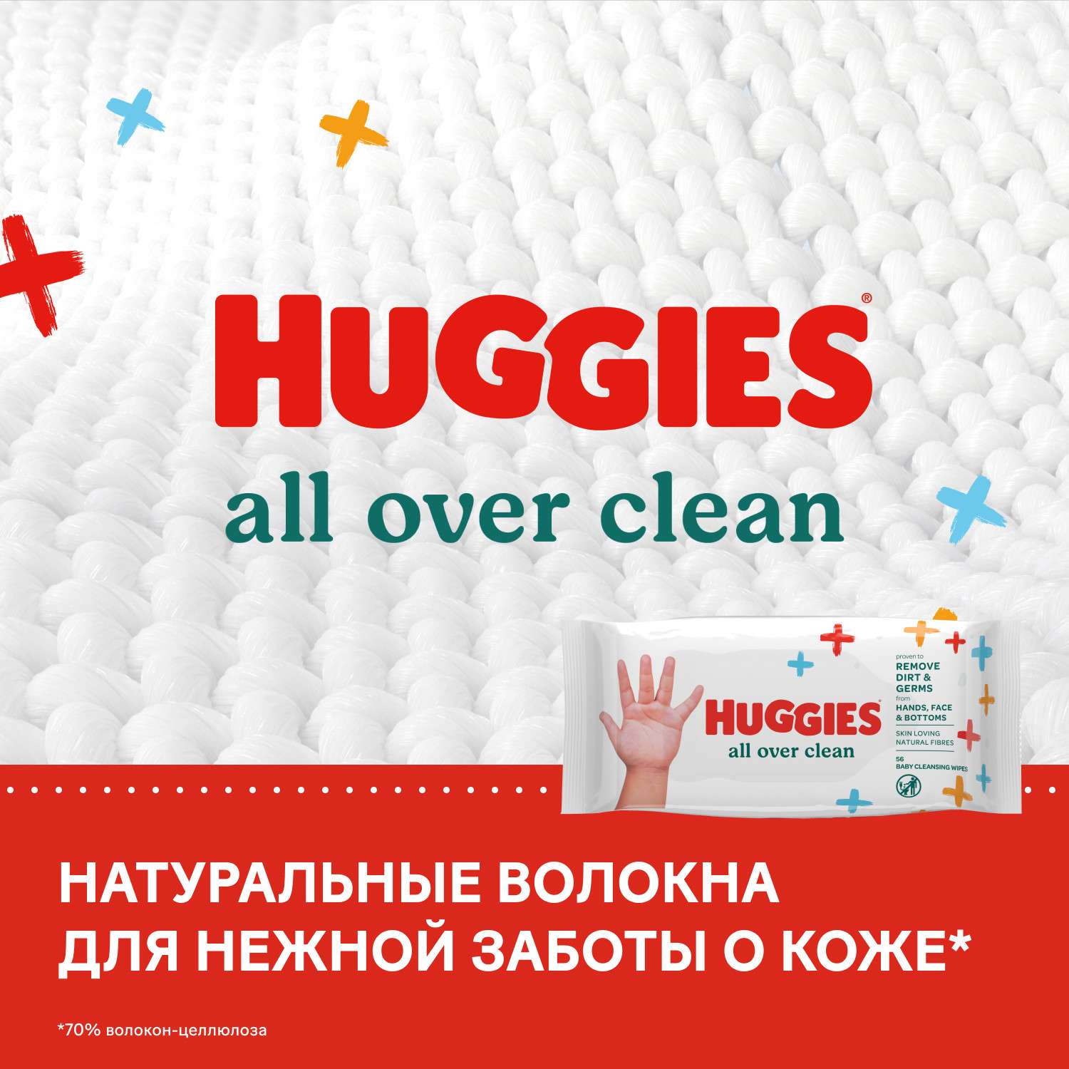 Салфетки влажные Huggies All over clean 56шт Huggies - фото 4