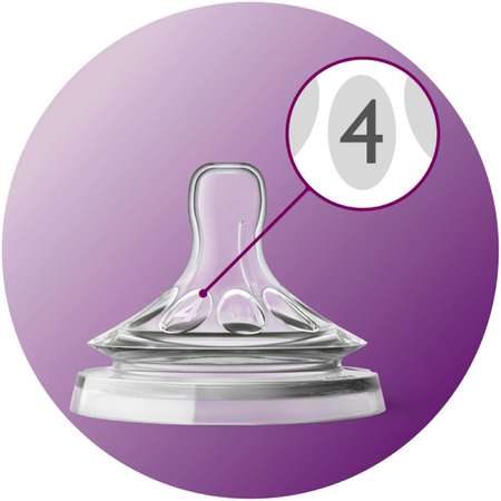 Соска Philips Avent Natural силикон (быстрый поток) 2 шт.