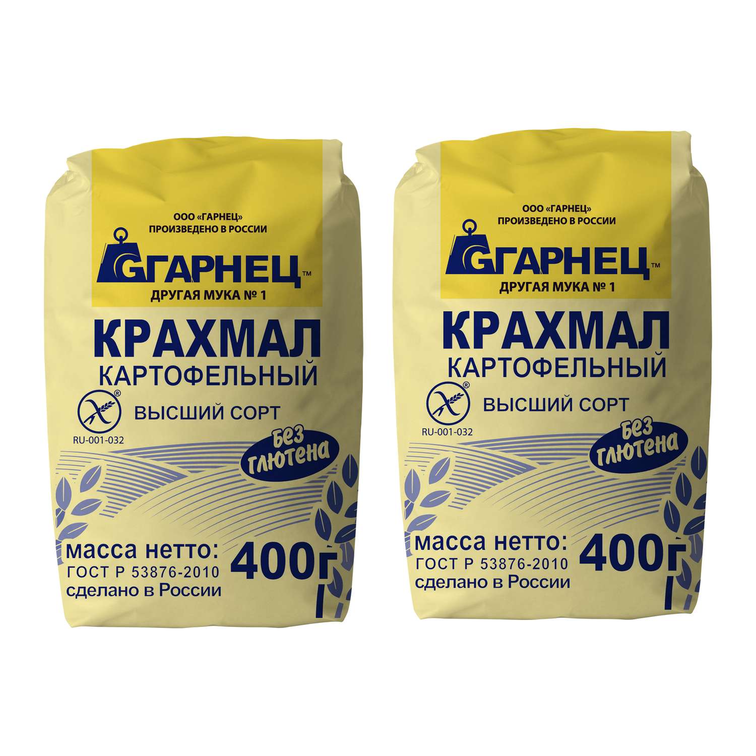 Крахмал Garnec без глютена картофельный 400г*2 - фото 1