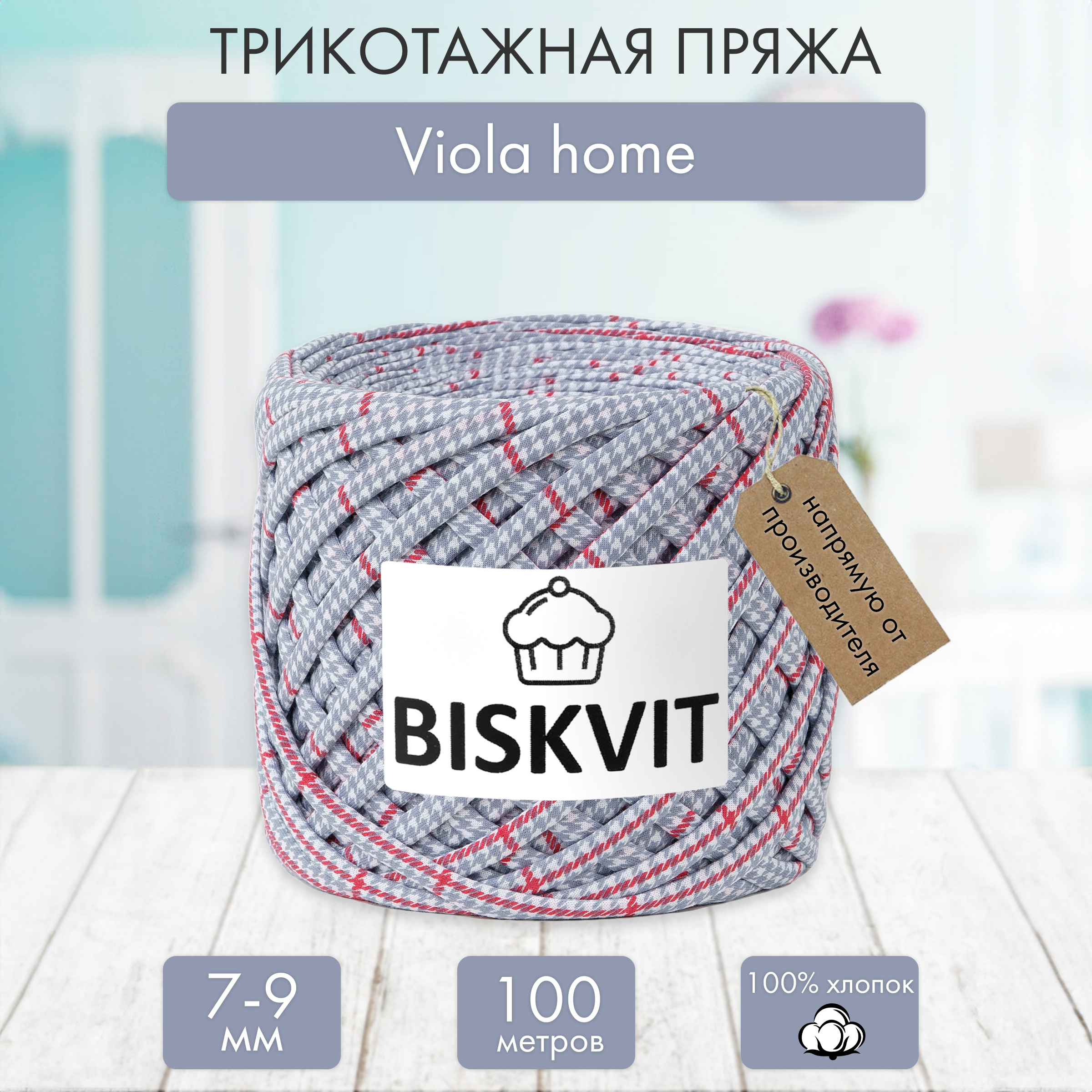 Трикотажная пряжа BISKVIT Viola home - фото 1
