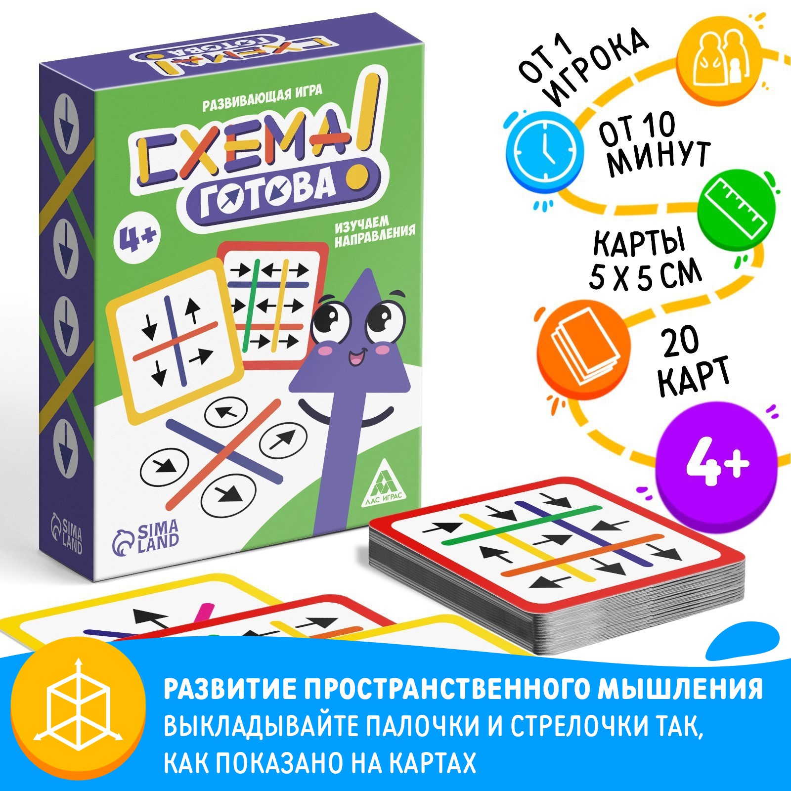 Настольная игра Лас Играс Схема готова 4+