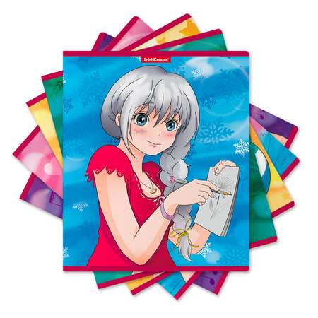 Тетрадь ErichKrause Manga Girls Клетка 48л в ассортименте 52958