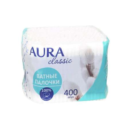 Ватные палочки AURA Classic 400 шт