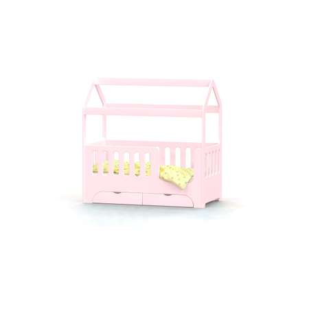 Кровать детская односпальная Roomiroom Односпальная 160х80 детская розовая правая