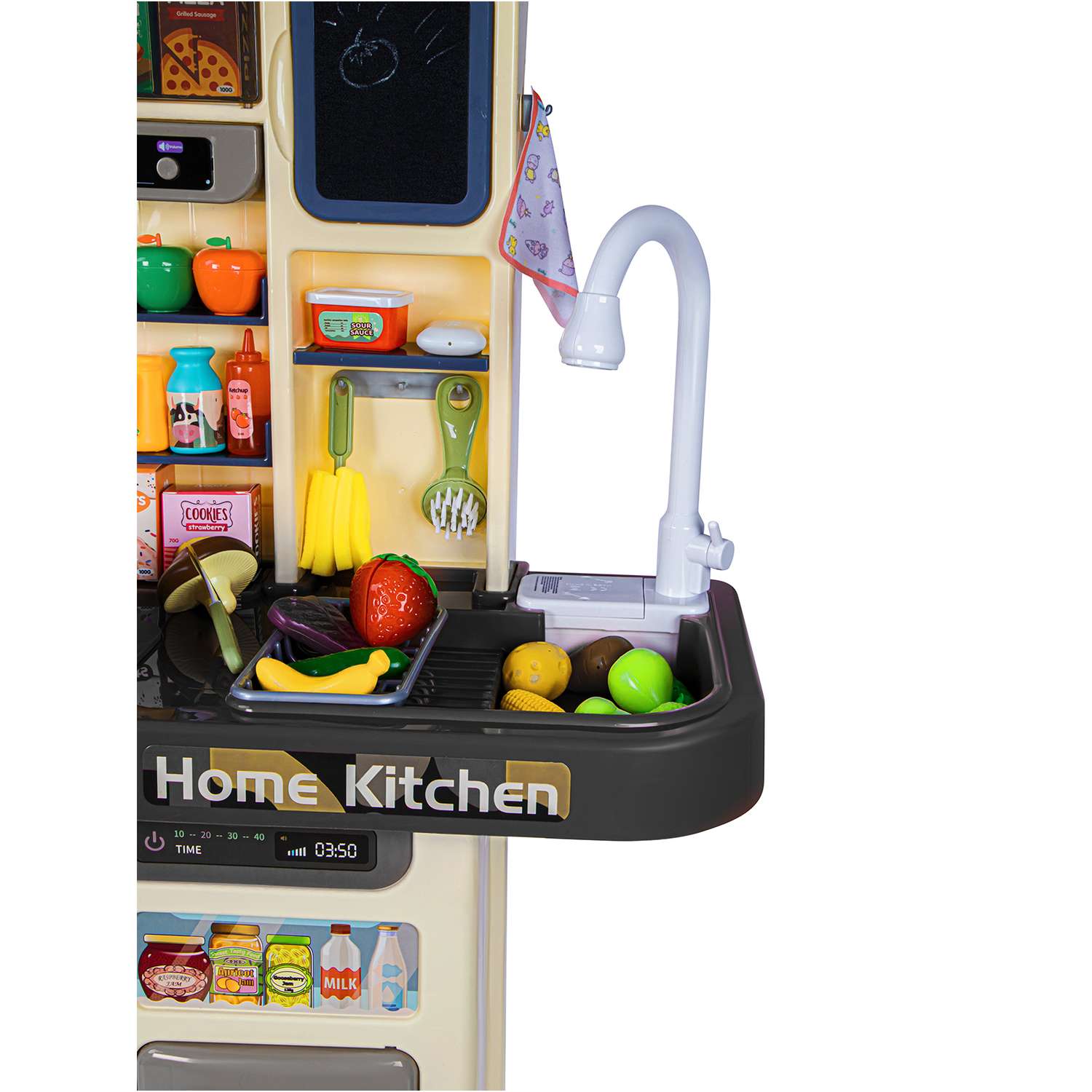 Игровой набор детский AMORE BELLO Кухня со световыми и звуковыми эффектами паром кран-помпа - фото 12