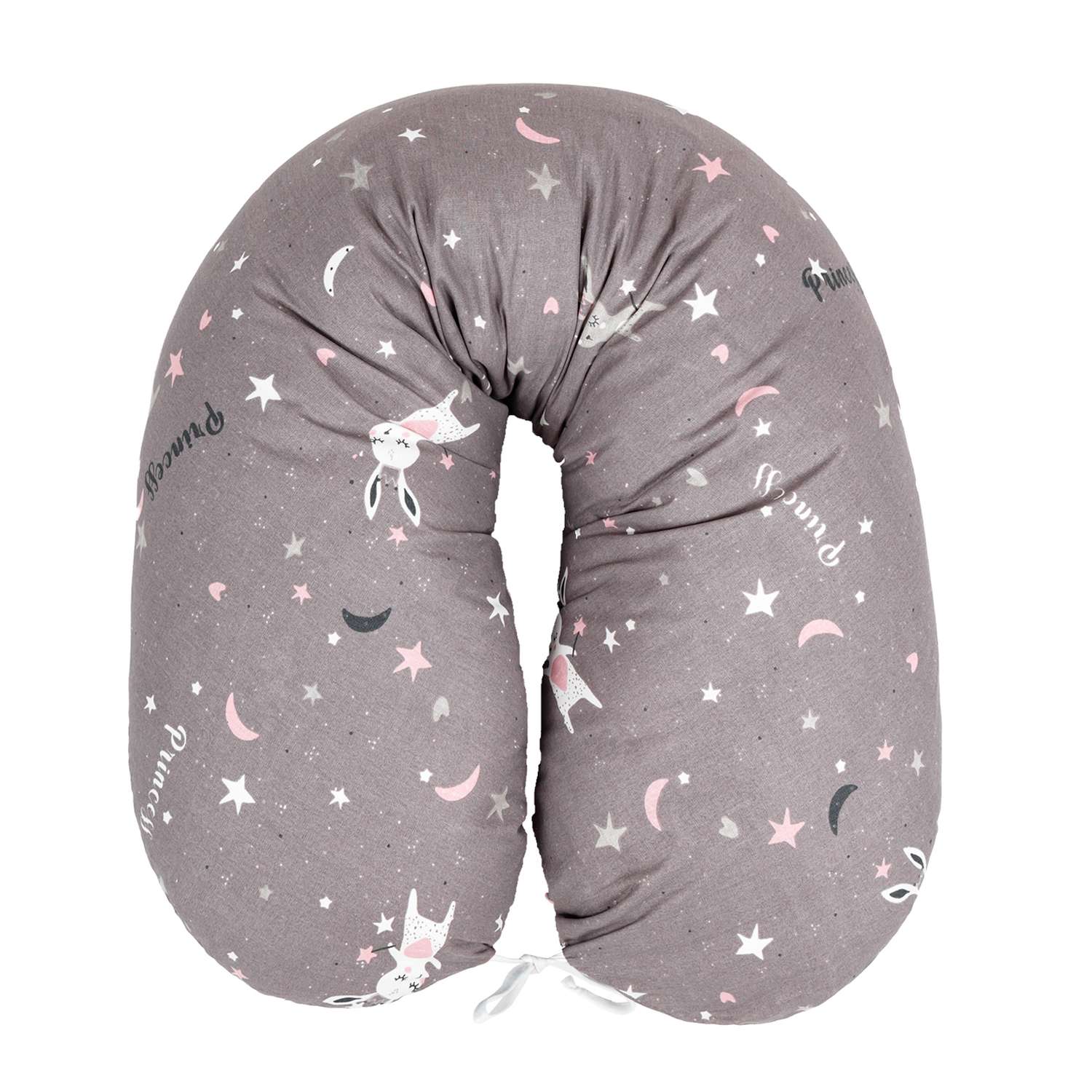Подушка для беременных AmaroBaby 170х25 см Princess серая - фото 3