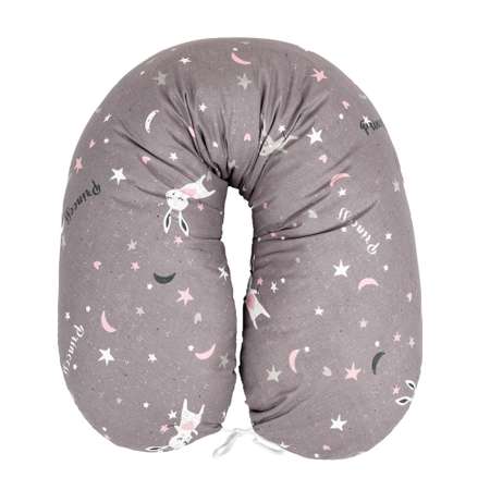 Подушка для беременных AmaroBaby 170х25 см Princess серая