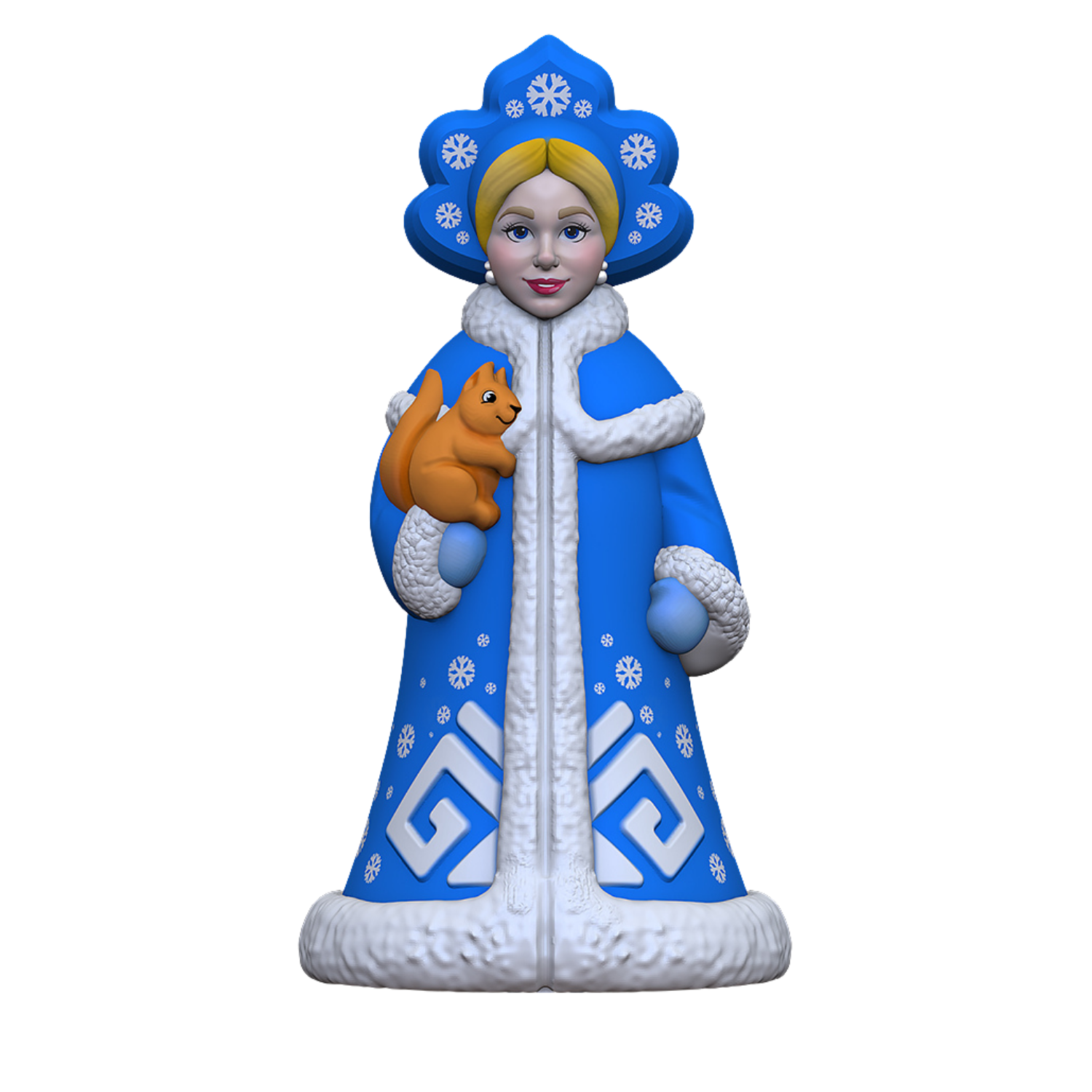 Набор для росписи LORI Игрушка-раскраска Снегурочка с белочкой - фото 3
