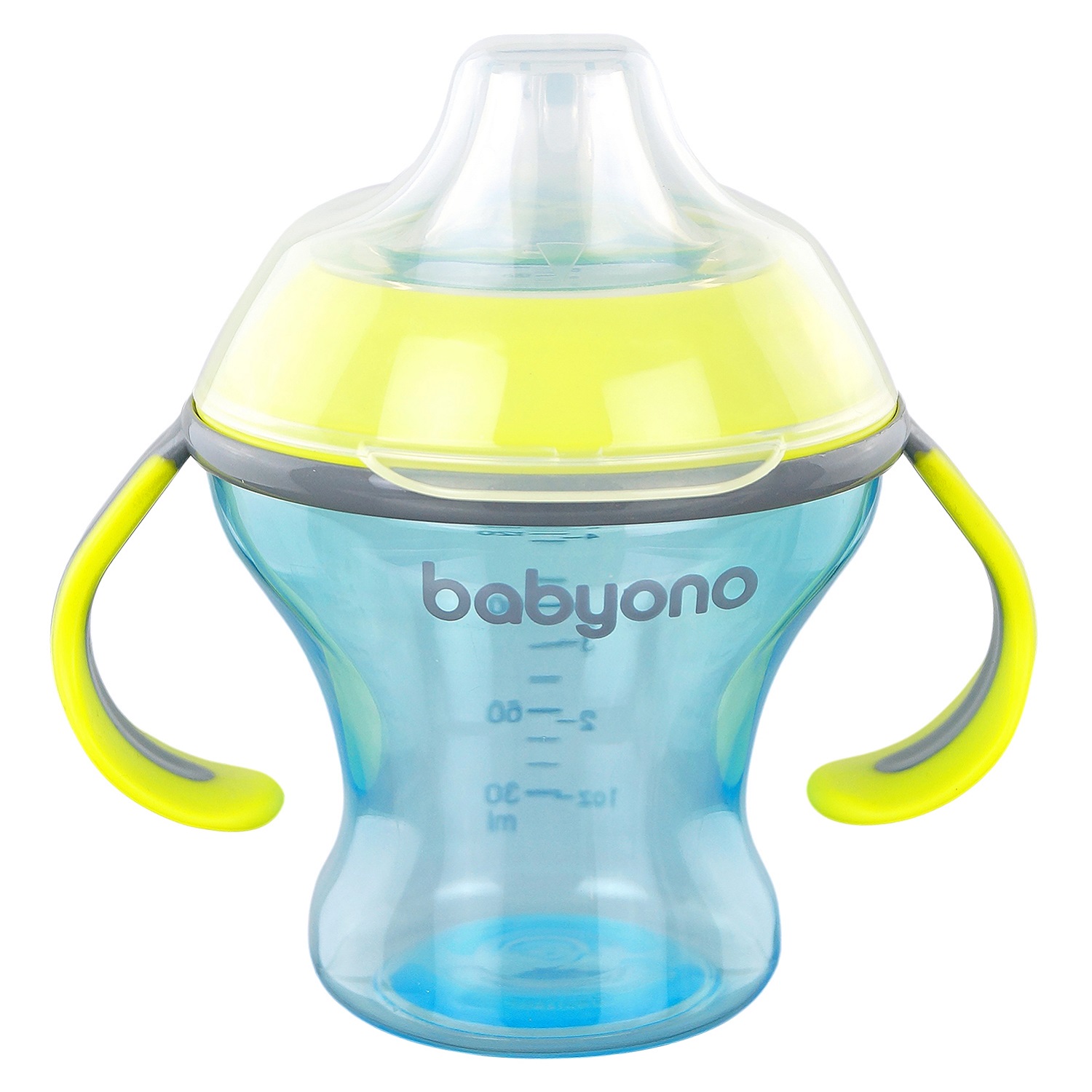 Поильник непроливайка Babyono NATURAL NURSING с мягким носиком 180 мл Голубой 1456 - фото 1