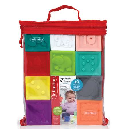 Кубики INFANTINO Развивающие Squeeze and Stack