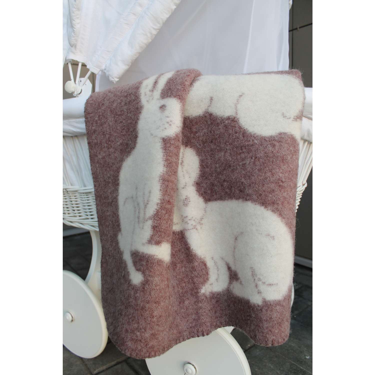 Одеяло шерстяное детское Klippan Saule Кролик Роджер 70х90 см - фото 3