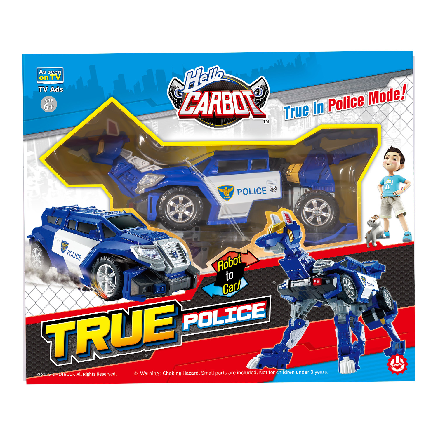 Игрушка Hello Carbot True Police Трансформер 21см S2 42890 купить по цене  5799 ₽ в интернет-магазине Детский мир